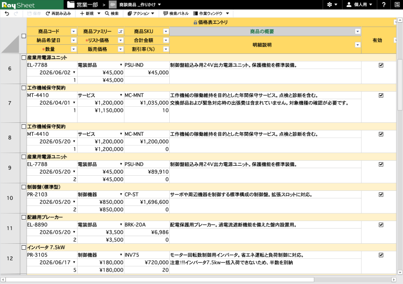 Multirowモード