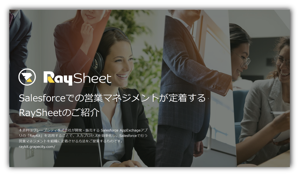 Salesforceでの営業マネジメントが定着するRaySheetのご紹介