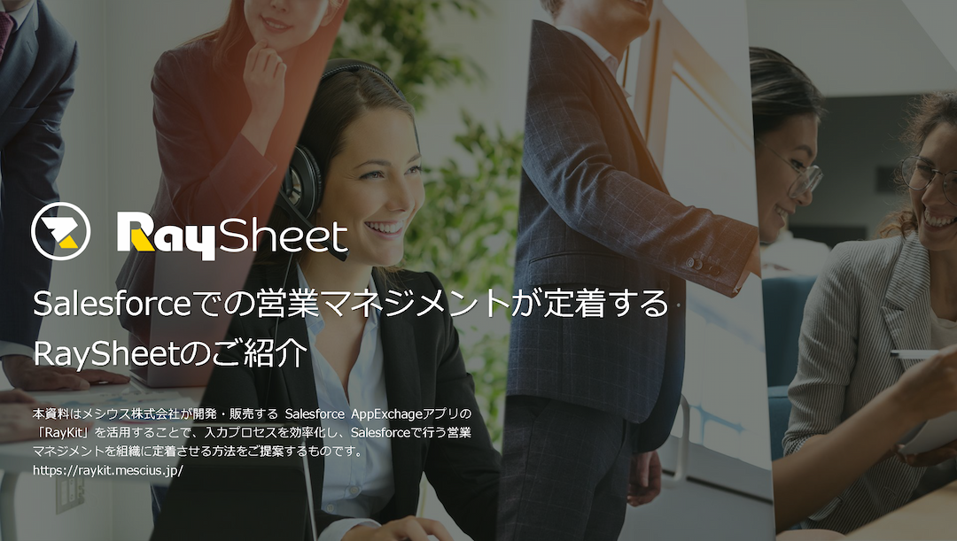 営業マネジメントが定着するRaySheet