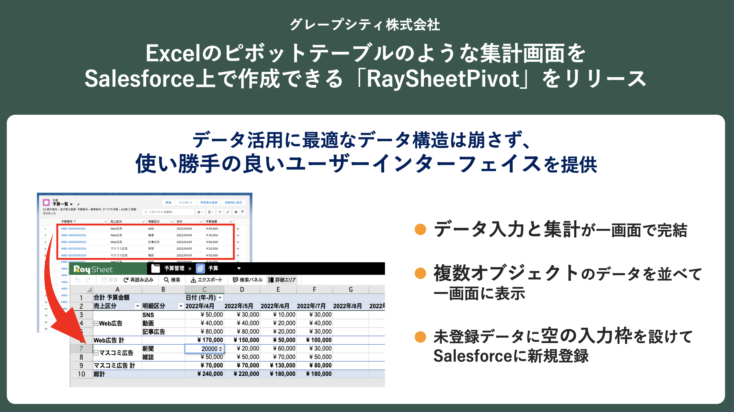 新機能「RaySheetPivot」